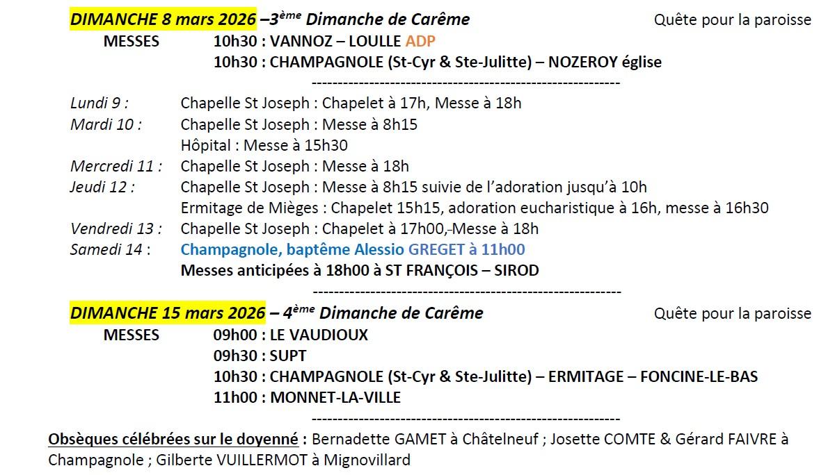 Horaires 8 15 mars